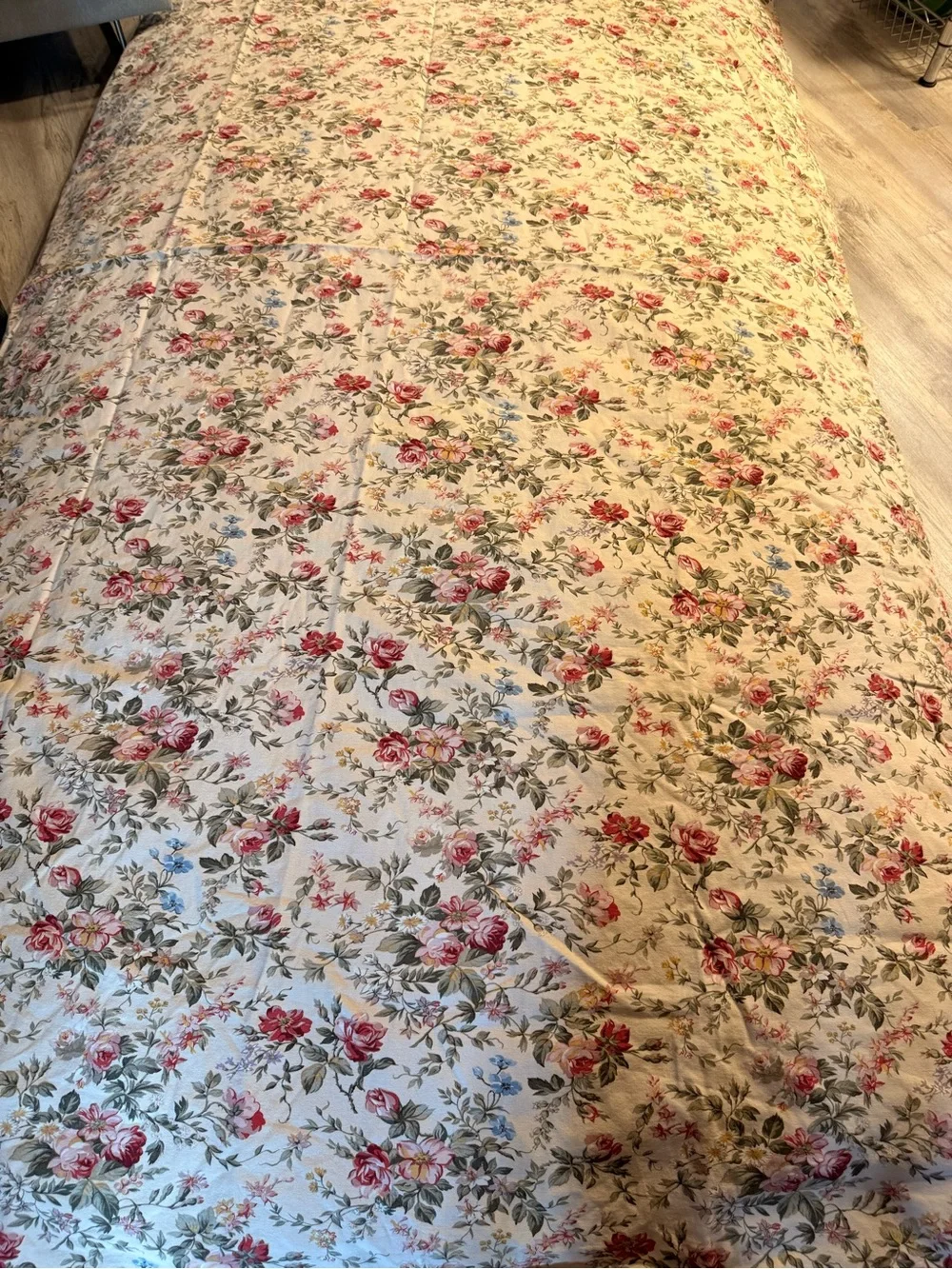 Ralph Lauren Vintage Westbrook Floral Tablecloth FLAW